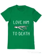 Tricou ADLER barbat Love him to death Verde mediu