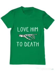 Tricou ADLER barbat Love him to death Verde mediu