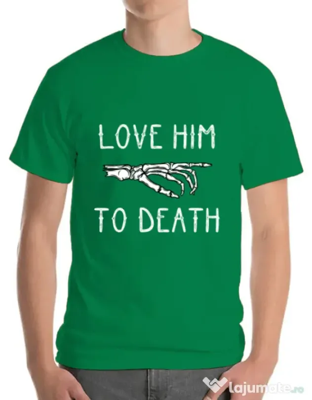 Tricou ADLER barbat Love him to death Verde mediu