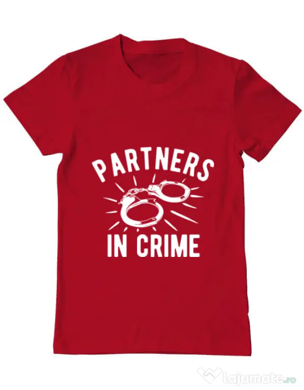 Tricou ADLER barbat Partners in crime 2 Rosu