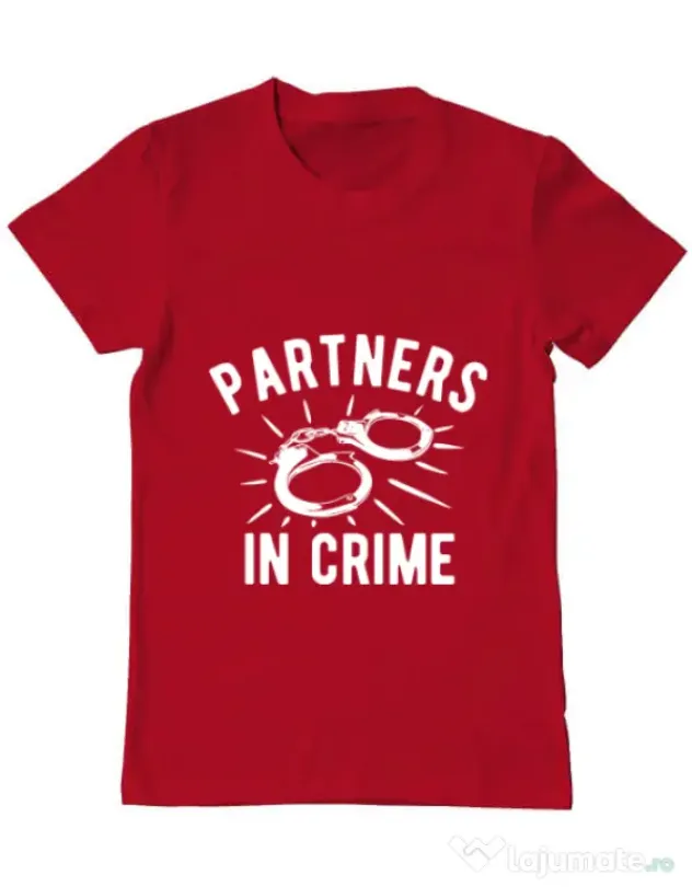 Tricou ADLER barbat Partners in crime 2 Rosu