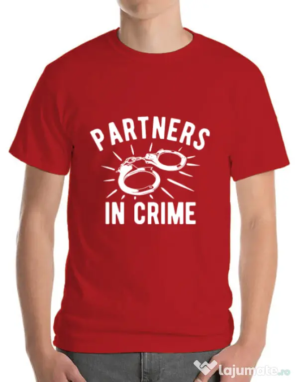 Tricou ADLER barbat Partners in crime 2 Rosu