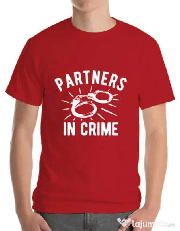 Tricou ADLER barbat Partners in crime 2 Rosu