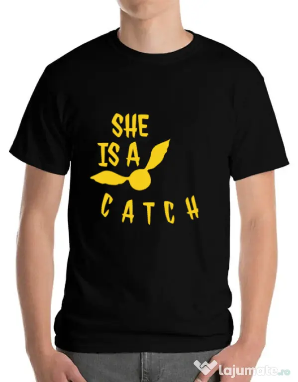Tricou ADLER barbat She is a catch Negru