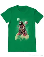 Tricou ADLER barbat Astronaut - DJ Verde mediu
