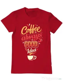 Tricou ADLER barbat Coffee is always a good idea Rosu