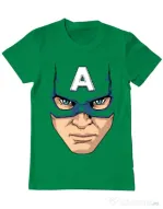 Tricou ADLER barbat Captain America Mask Verde mediu