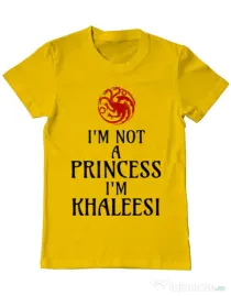 Tricou ADLER barbat I'm Khaleesi Galben