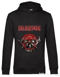 Hoodie barbat cu gluga Deadpug Negru