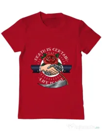 Tricou ADLER barbat Death is certain Rosu