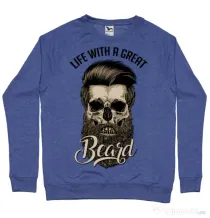 Bluza ADLER barbat Great beard Albastru melanj
