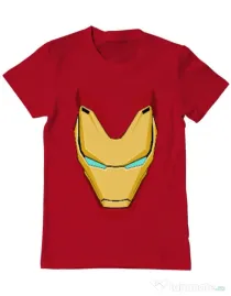 Tricou ADLER barbat Iron man mask Rosu