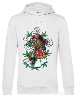 Hoodie barbat cu gluga Jamaican Alb