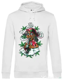Hoodie barbat cu gluga Jamaican Alb