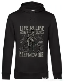 Hoodie barbat cu gluga Keep moving Negru