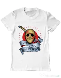 Tricou ADLER barbat See you on friday Alb