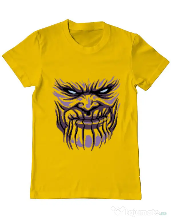 Tricou ADLER barbat Thanos mask Galben