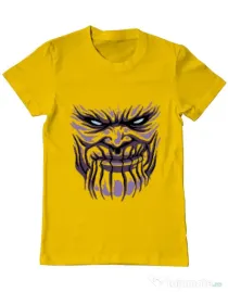 Tricou ADLER barbat Thanos mask Galben