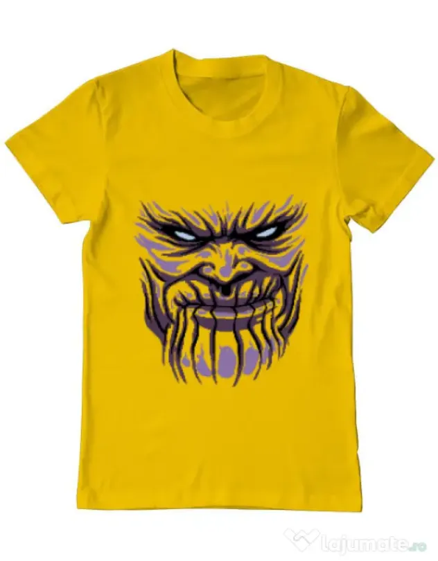 Tricou ADLER barbat Thanos mask Galben