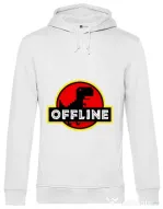 Hoodie barbat cu gluga Offline Alb