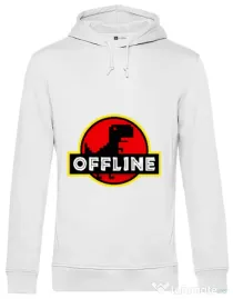 Hoodie barbat cu gluga Offline Alb