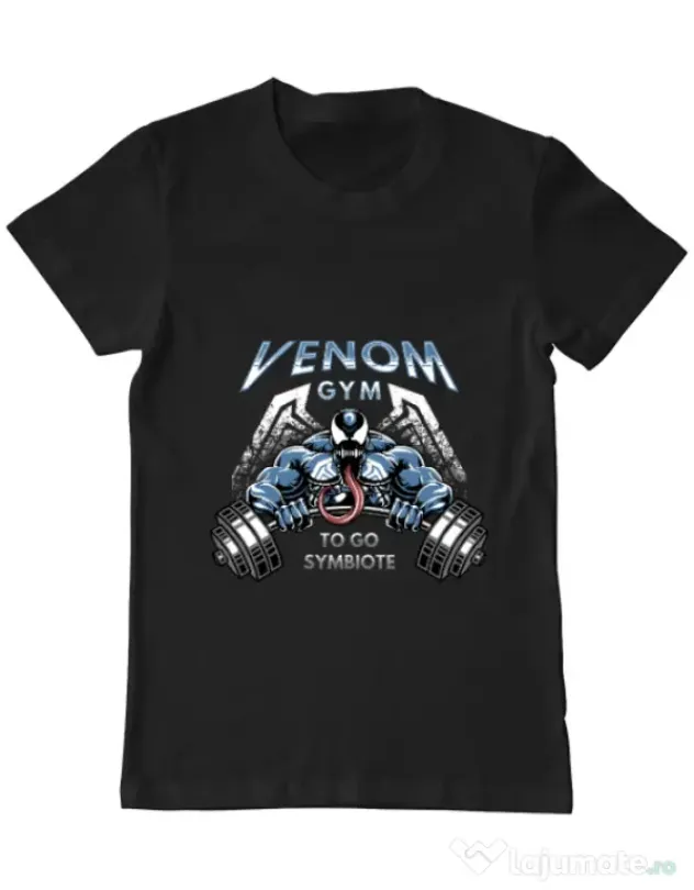 Tricou ADLER barbat Venom gym Negru