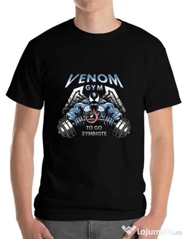 Tricou ADLER barbat Venom gym Negru