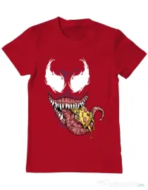Tricou ADLER barbat Venom pizza Rosu