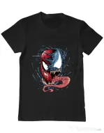 Tricou ADLER barbat Venom vs Spiderman Negru