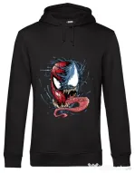 Hoodie barbat cu gluga Venom vs Spiderman Negru