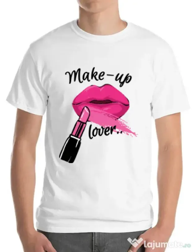 Tricou ADLER barbat Make up lover Alb