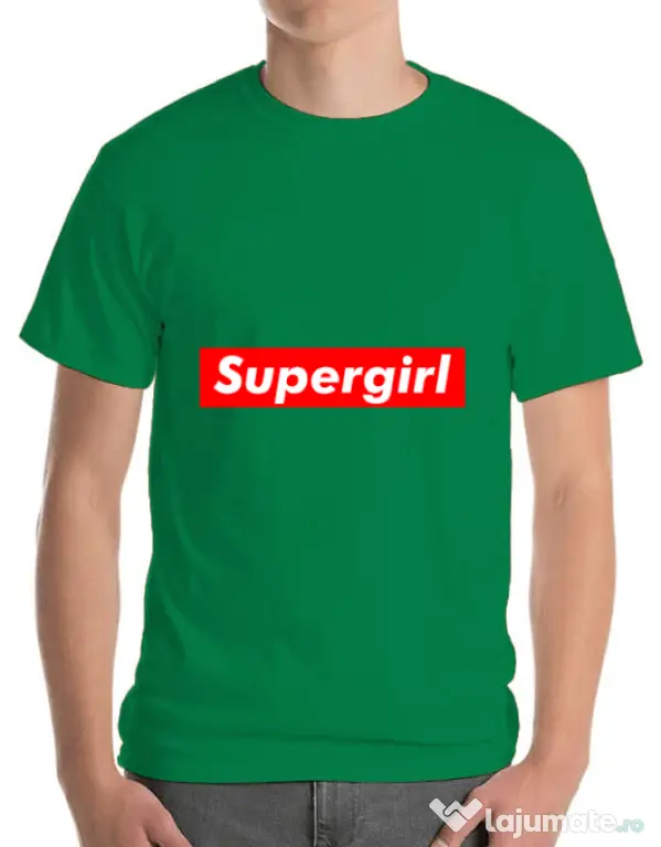 Tricou ADLER barbat Supergirl Verde mediu