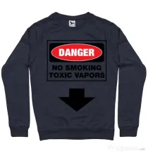 Bluza ADLER barbat Danger No Smoking Denim inchis