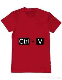Tricou ADLER barbat Ctrl Paste Rosu