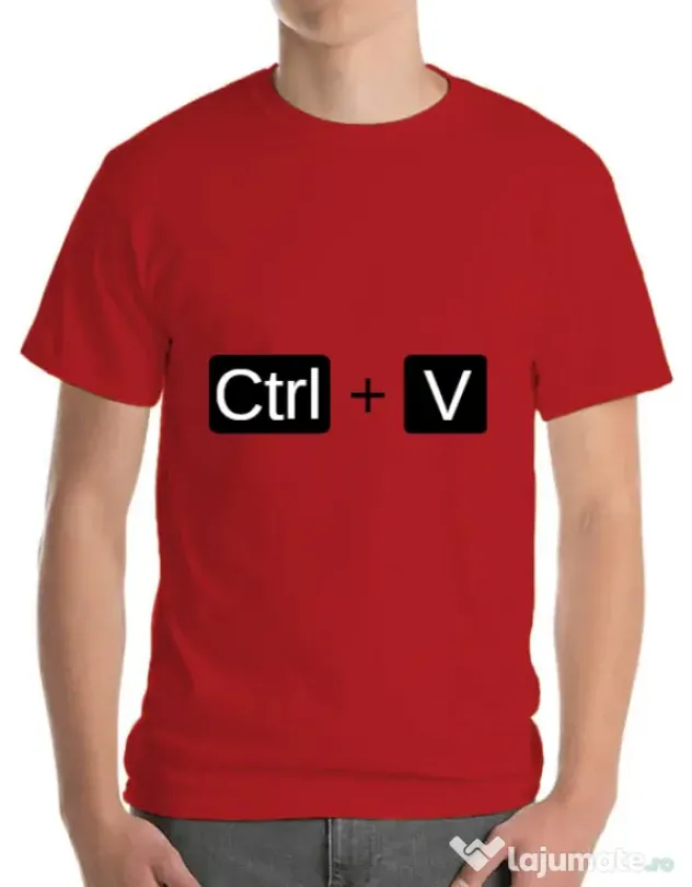 Tricou ADLER barbat Ctrl Paste Rosu