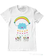 Tricou ADLER barbat Love rain Alb