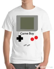 Tricou ADLER barbat Game boy Alb 