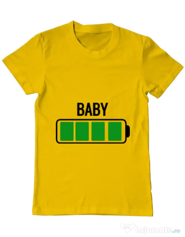 Tricou ADLER barbat Baby battery Galben