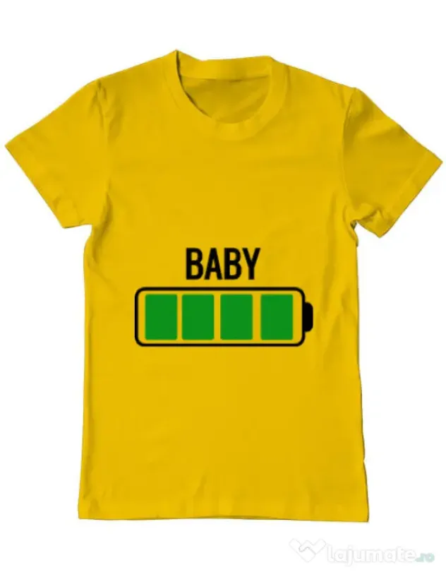 Tricou ADLER barbat Baby battery Galben