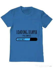 Tricou ADLER barbat Loading diaper Albastru azuriu