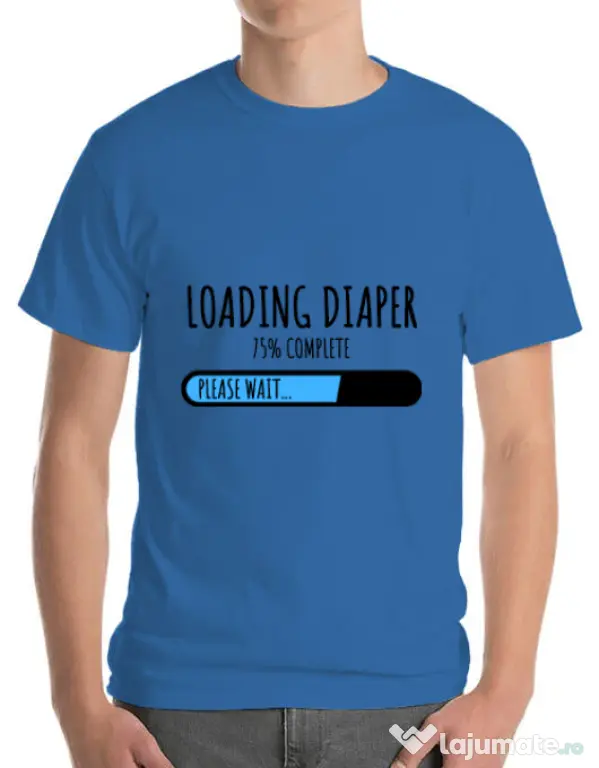 Tricou ADLER barbat Loading diaper Albastru azuriu