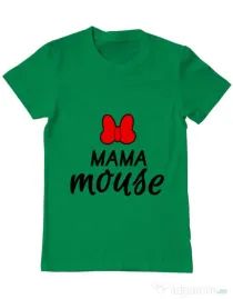 Tricou ADLER barbat Mama mouse Verde mediu