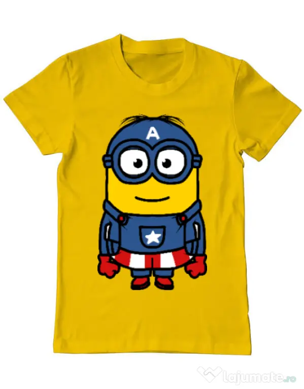 Tricou ADLER barbat Captain minion Galben