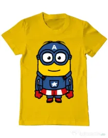 Tricou ADLER barbat Captain minion Galben