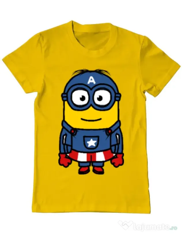 Tricou ADLER barbat Captain minion Galben