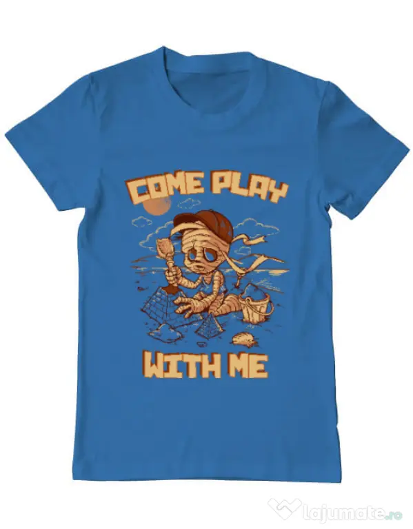 Tricou ADLER barbat Come play with me Albastru azuriu