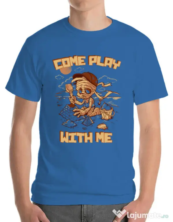 Tricou ADLER barbat Come play with me Albastru azuriu