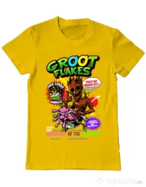Tricou ADLER barbat Groot flakes Galben