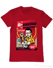 Tricou ADLER barbat Jesse breakfast Rosu