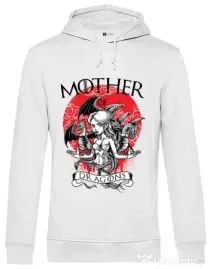 Hoodie barbat cu gluga Mother of dragons Alb
